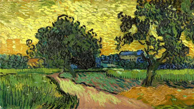 Vincent van Gogh Landscape at Twilight 1890
