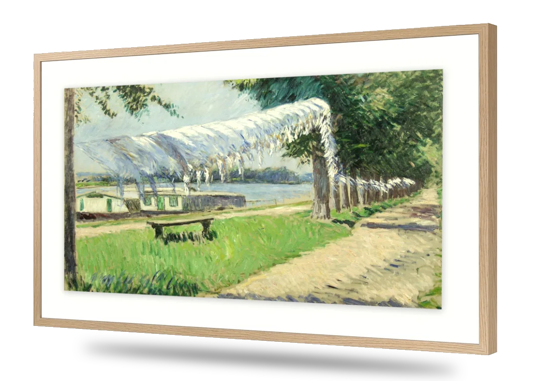 Frame TV displaying a painting